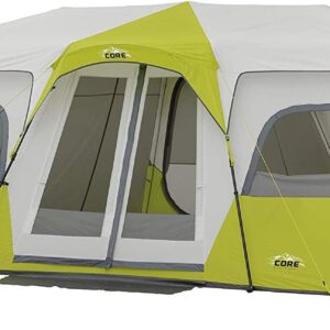 CORE Instant Cabin Tents | Family Cabin Multi Room Pop Up Tents Car Camping | Included Storage Pockets for Camping Accessories
